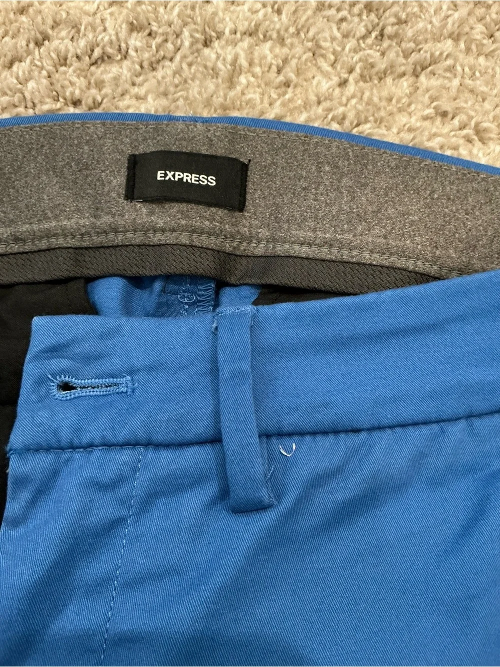 Express Slim Fit Royal Blue Chinos